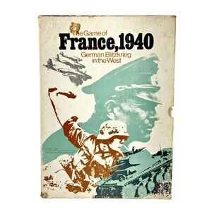 The Game of France, 1940 Vintage Avalon Hill 1972 Military WWII Board Game